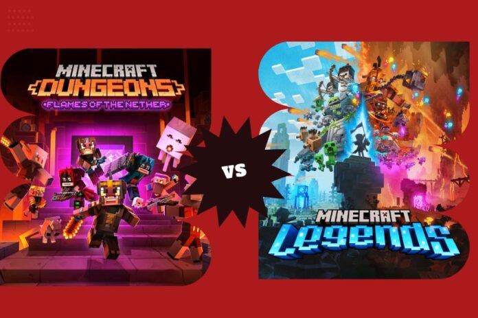 Minecraft Legends vs Dungeons