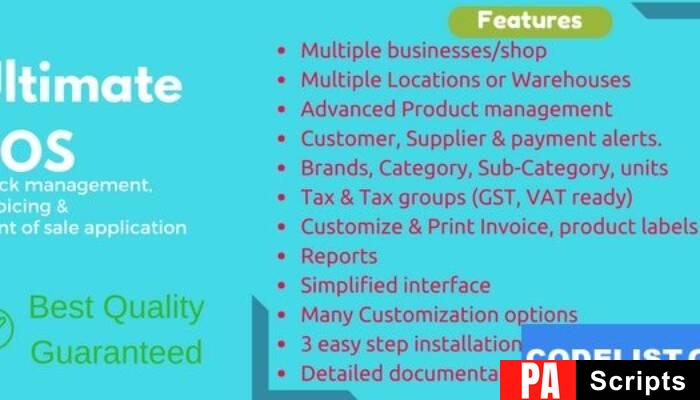 Ultimate POS v6.0 – Best ERP, Stock Management, Point of Sale & Invoicing application – nulled