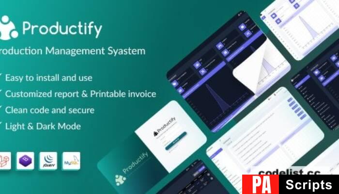 Productify v4.3 – Production Management System – nulled