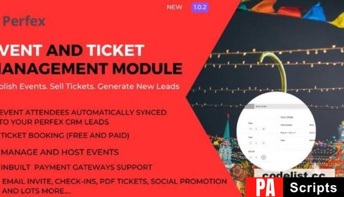 Event Management and Ticket Booking Module for Perfex v1.0.2