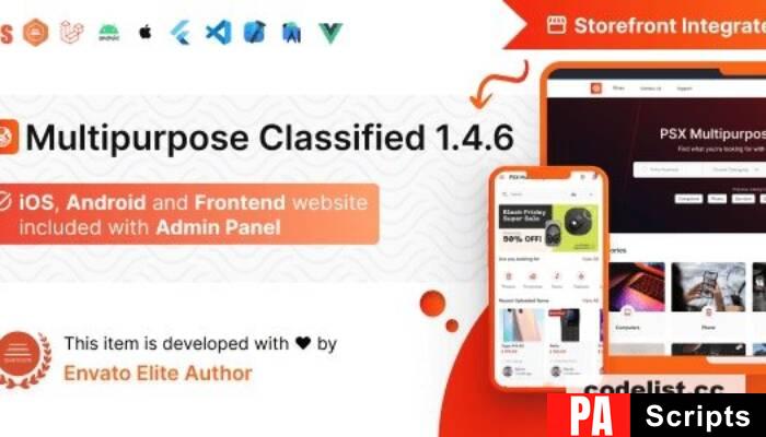 PSX v1.4.6 – Multipurpose Classified Flutter App with Frontend and Admin Panel