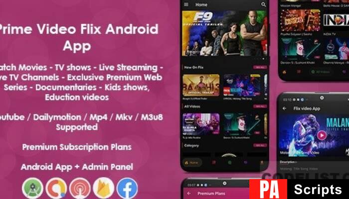 Prime Video Flix App v8.2 – Movies – Shows – Live Streaming – TV – Web Series – Premium Subscription Plan