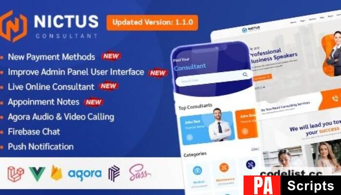 Nictus Consultation v1.1.5 – Complete online appointment booking solution with flutter mobile app & laravel