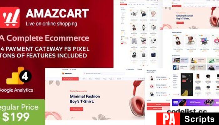 AmazCart v4.3 – Laravel Ecommerce System CMS – nulled