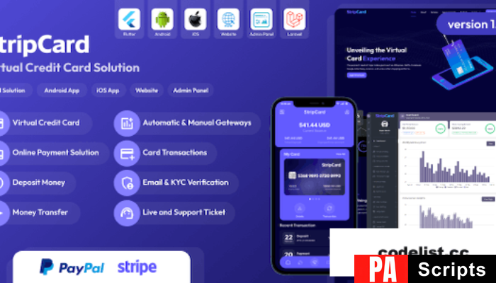 StripCard v3.6.0 – Virtual Credit Card Solution – nulled