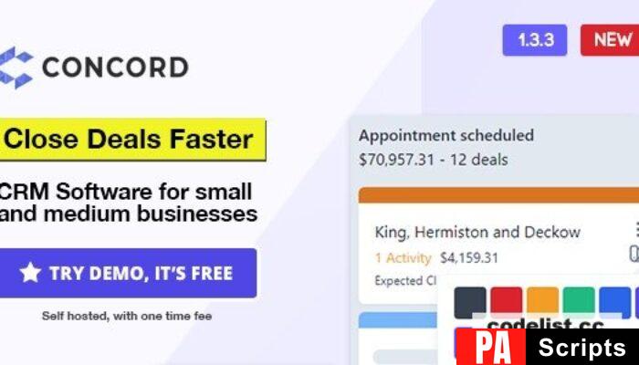 Concord v1.5.0 – Deals Management CRM